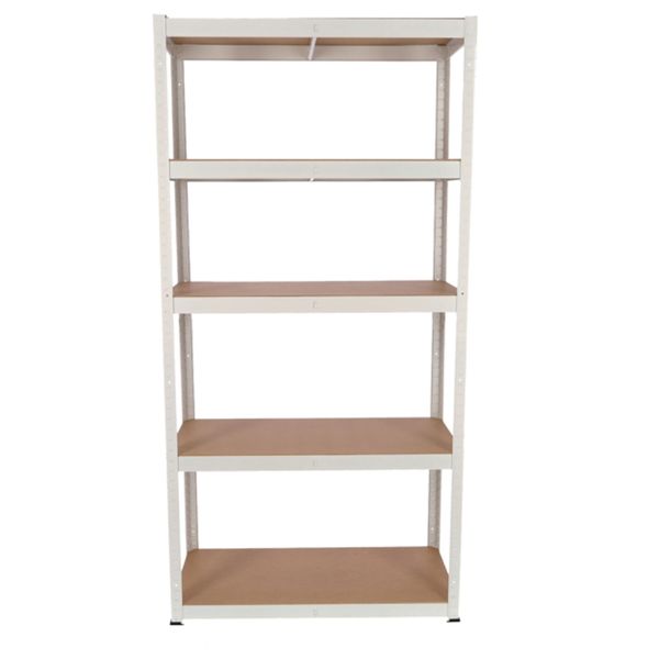 Stallion - Steel Shelving 5 Tier (180 x 90 x 40cm) - White