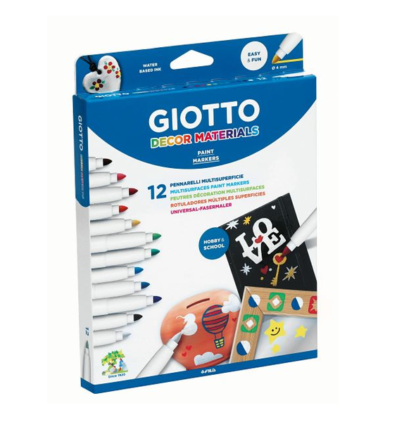 Giotto Decor Materials 12 Fibre-Tip Pens