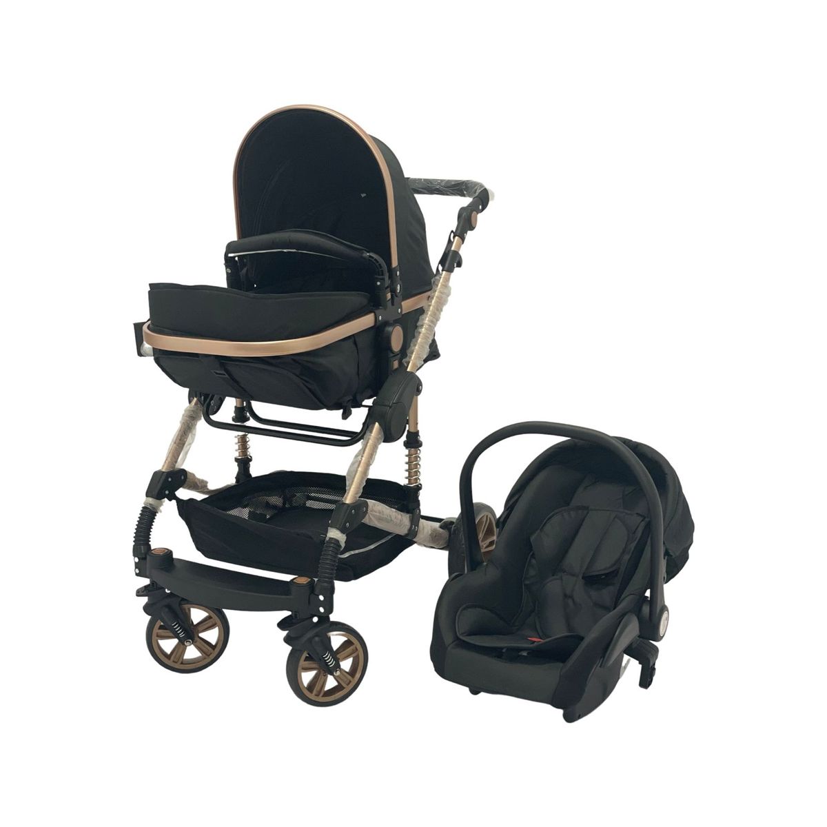 Baby Portable 3 in 1 Baby Carriage Style Travel System Black Shop