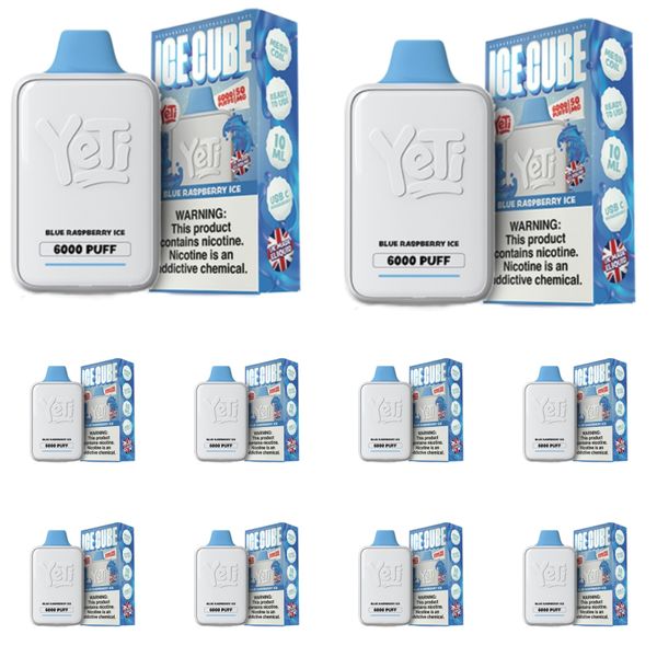 Yeti Ice Cube 6000 Puff Disposable Vape - Blueberry Raspberry (Pack of 5)