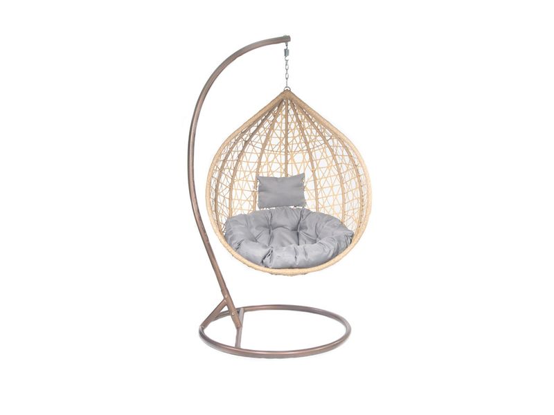 TAOS Nest hanging Chair -Tan and White