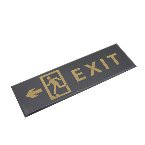 Luxury Adhesive EXIT Sign Wall Sign Plate - Black &amp; Gold