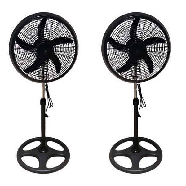 Pack of 2- 18" Energy Saving Floor Stand Fan - Black