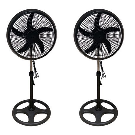 Pack of 2 18 Energy Saving Floor Stand Fan Black