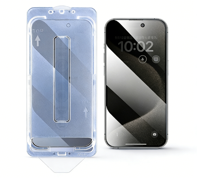 Dustproof tempered glass screen protector (privacy) - 2 pieces
