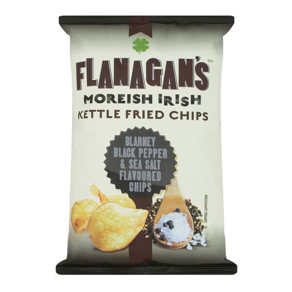 Flanagan's Potato Chips Sea Salt and Black Pepper - 18 x 125g | Buy ...