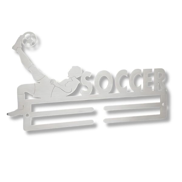 Soccer Medal Hanger - Stainless Steel Wall-Mounted Display