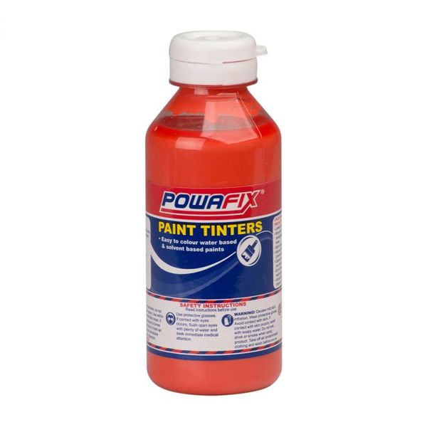 Bulk Pack 6 x Powafix Paint Tinters Bright Red 100Ml