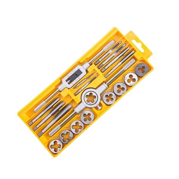 20-Piece Tap And Die Set Metric Wrench Cut Hand Threading Tool EP-30598