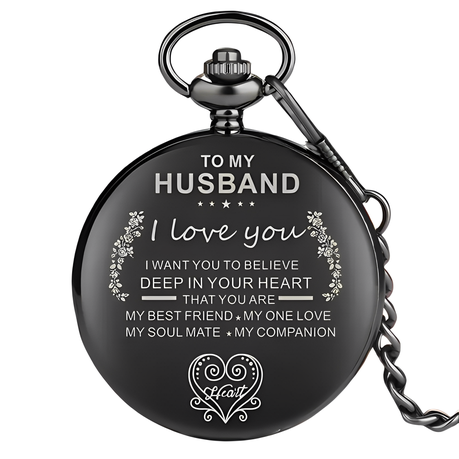 Pocket Watch To My Husband I Love You My Best Friend Pocket Watch Gift Image