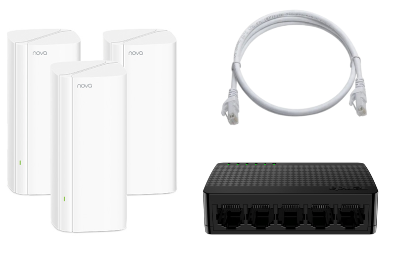 Complete Your Home Wi-Fi with Tenda MX12-3 Pack &amp; SG105 Gigabit Switch