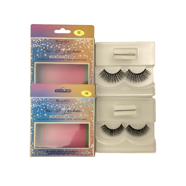 Bling Girl Self Adhesive Quick Press on eyelash 2 Pairs #38 &amp; #34