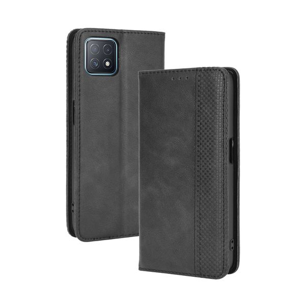 Flip Cover Compatible With Oppo A72 5G Magnetic Buckle Retro Leather Case