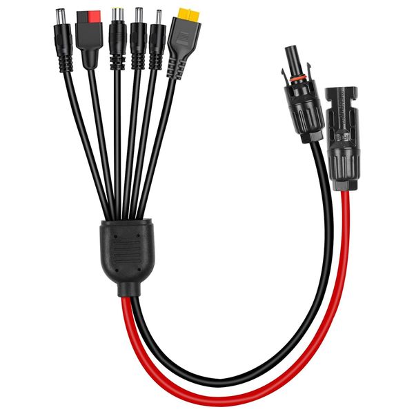 6-in-1 Solar Panel Connector Kit Solar Extension Cable Connector Cable