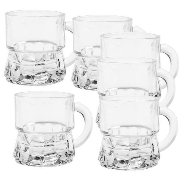Shot Glass with Handles - Tot Measure 25ml (Set of 12)