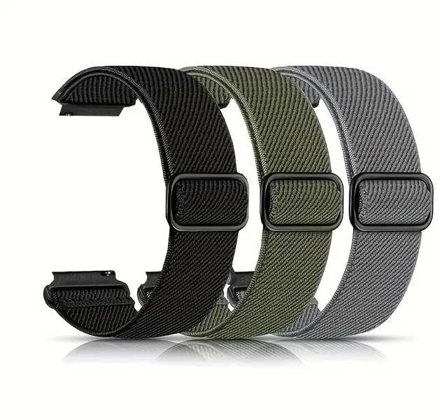 3pcs Elastic Bands Compatible With Galaxy Watch - 20mm Nylon Sports Bands