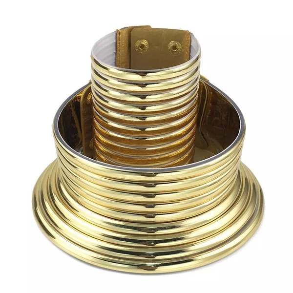 Gold Necklace And Cuffs For Women