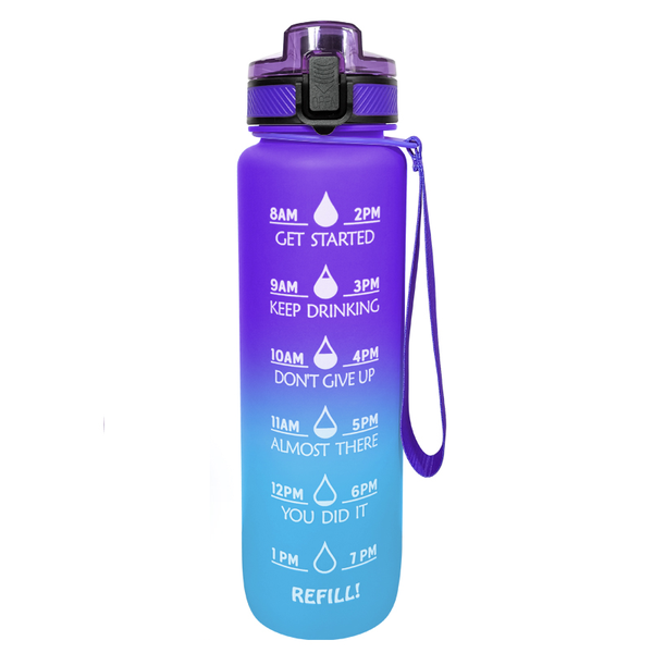 Purple/ Blue Leak Proof Water Bottle 1L