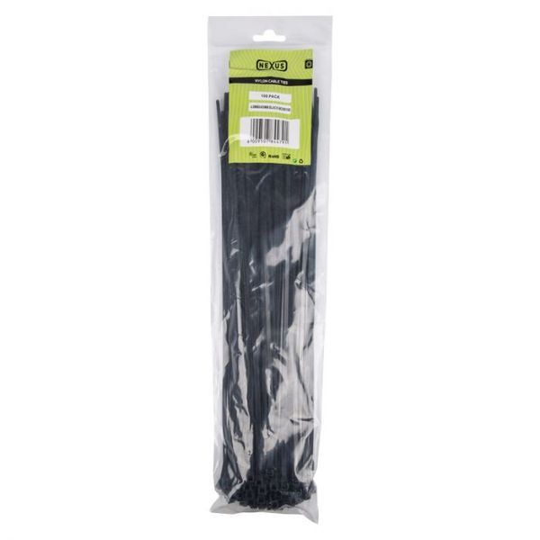 Nexus - Cable Ties 4.8X400mm T50L 100Pack Black