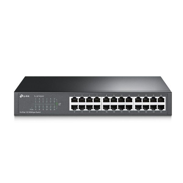 TP-Link TL-SF1024D 24-Port 10/100Mbps Switch Rack/Desktop, Energy-Saving