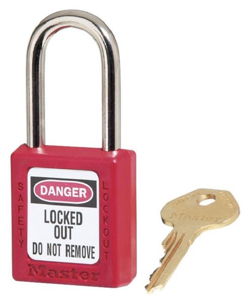 Master Lock (410RED) Safety Lockout Padlock Red 38mm Shackle