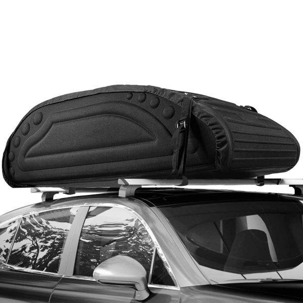 Black Foldable / Collapsible Cargo Roof Box Bag with Waterproof Cover