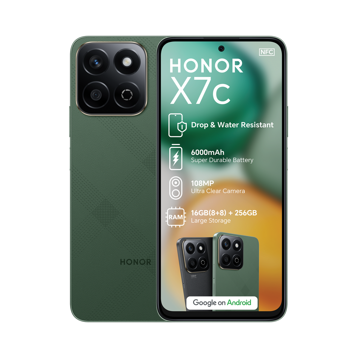 HONOR X7c 256GB LTE Dual Sim - Forest Green