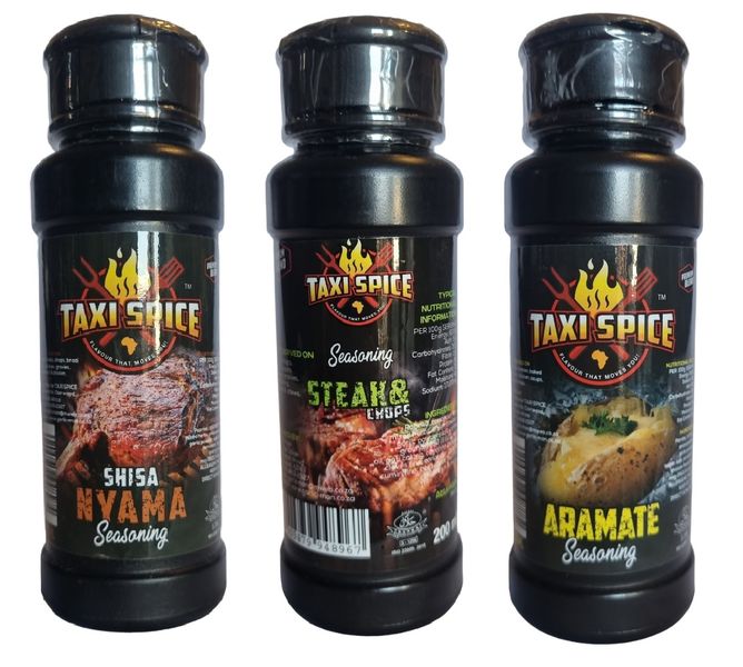 TaxiSpice - Braai Meat Lovers' Seasoning Trio - 3 x 200ml Seasoning