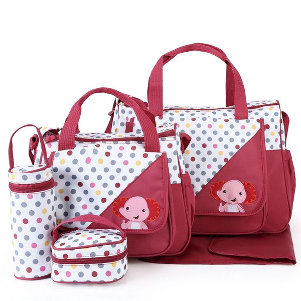 Mommy Bag Five-Piece Set-Multi-Function Diaper Bag Maternity Bag