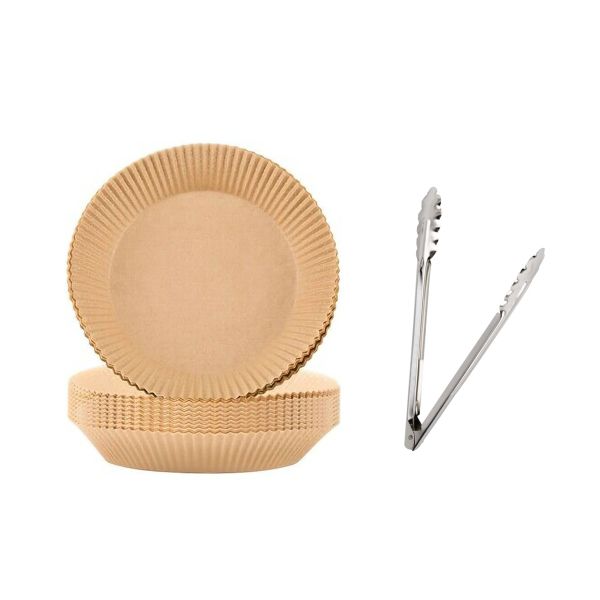 Air Fryer Parchment Papers and Tong 100 Piece