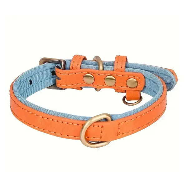 Leather Dog Collar Padded - 38cm