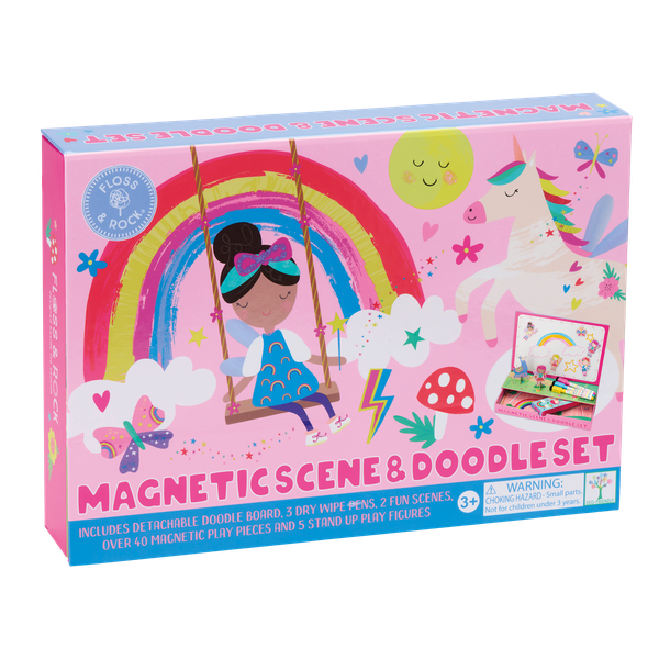Floss &amp; Rock - Magnetic Play Scene and Doodle Set - Rainbow Fairy