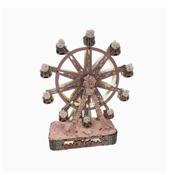 DIY Ferris Wheel Music Box Lighted Rotating Assembly Ornament Gift