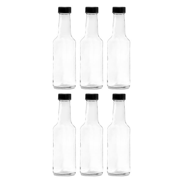 Consol Worcester Sauce Bottle with Black Lid 6 Pack, 125ml (162x46mm Dia)