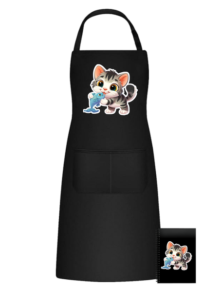 Kitten Cat 21 Kawaii Sticker Theme Aprons Birthday Christmas Gift 502