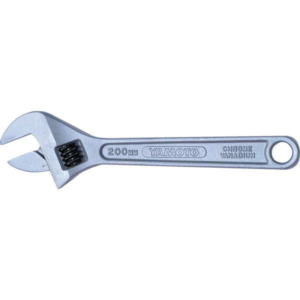 Adjustable Wrench Chrome Vanadium Steel 200mm Length 25mm Jaw Capacity