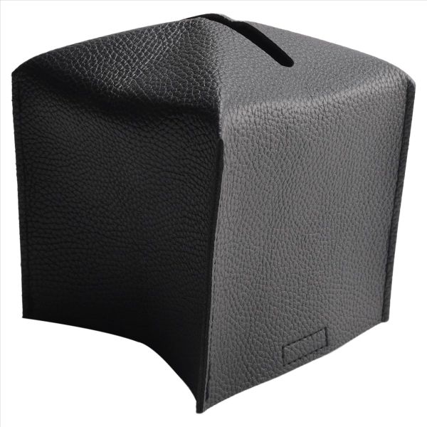 Tissue Box Cover Holder Square PU Leather Facial Tissue Box Roll Paper Disp