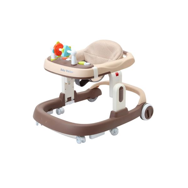 Baby Walking Ring Anti Roll and Anti Tumble - Coffee