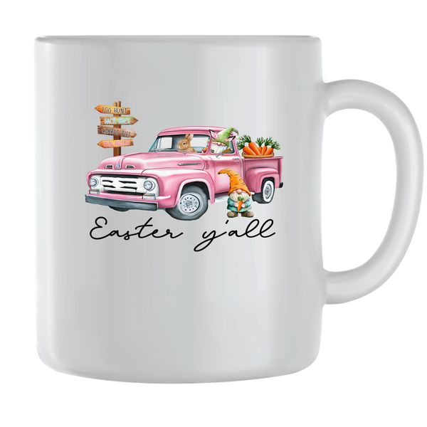 Y'all Coffee Mugs for Men Women with Trendy Easter Graphic Cups Present 081