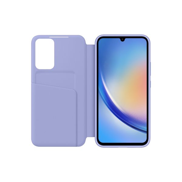 Samsung Galaxy A34 5G Smart View Wallet Case Cover - Blueberry