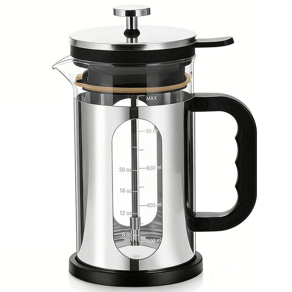 French Press Coffee Tea Maker, Upgrade Heat Cold Resistant Thickened Glass