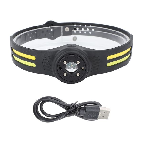 COB LED Headlamp 6 Mode 360 Rotating Motion Sensor