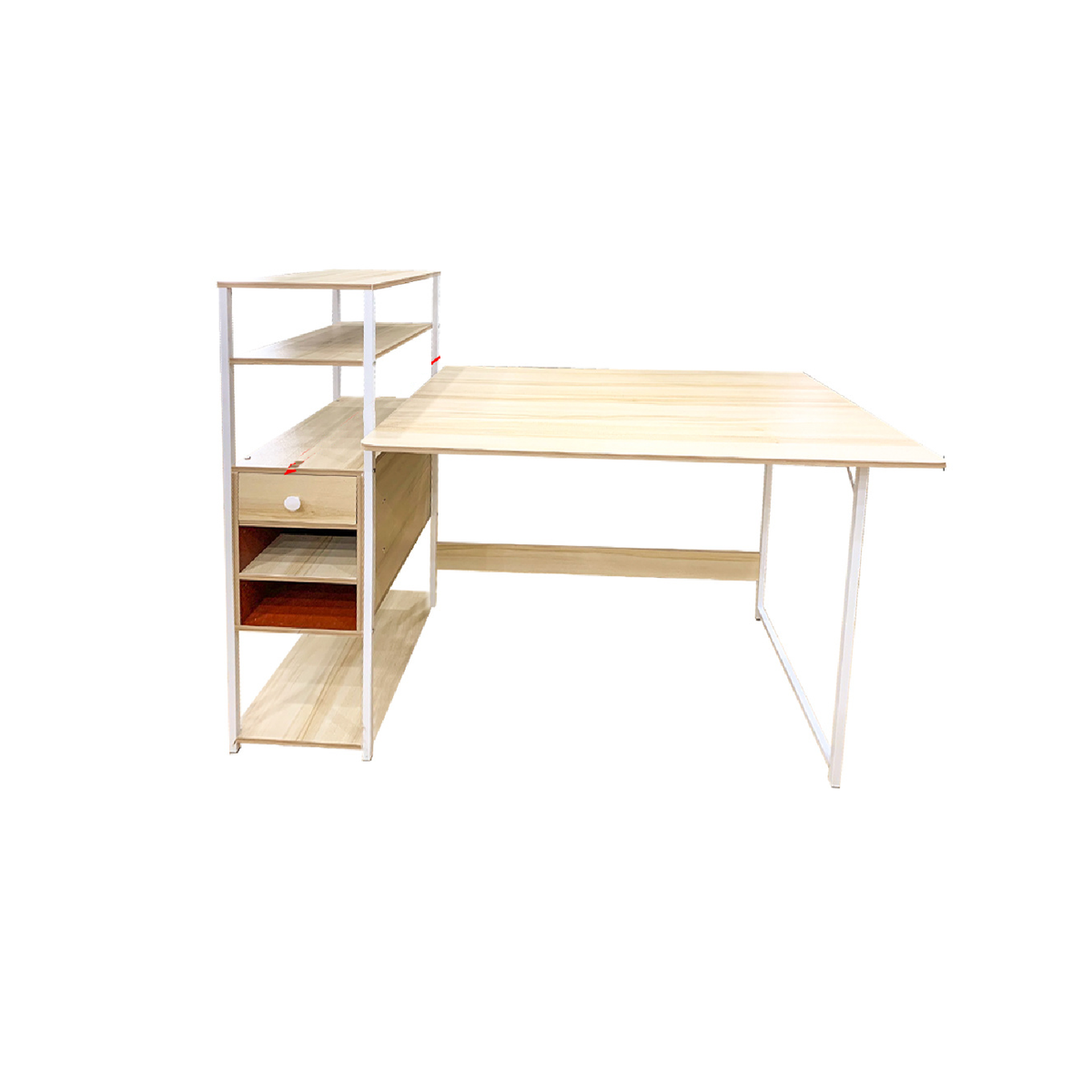 Study Desk Computer Table with Shelves Home or Office Brown120cm