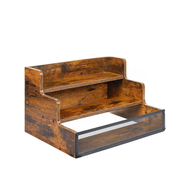 Bar Display Stand, 3 Tier Countertop Liquor Bottle Display Shelf - Brown