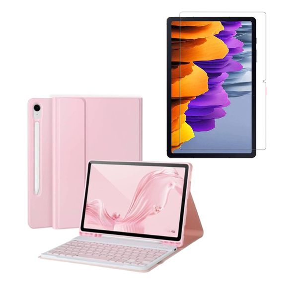 Keyboard Case &amp; Screen Protector Combo Compatible with Ipad 10.2/10.5-Black