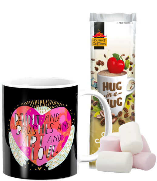 PepperSt Hug Mug with marshmallows | Paint and Brushes and Art and Love