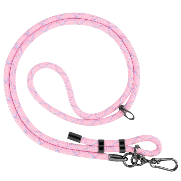Universal Crossbody Phone Lanyard With Double Rope Design - Pink