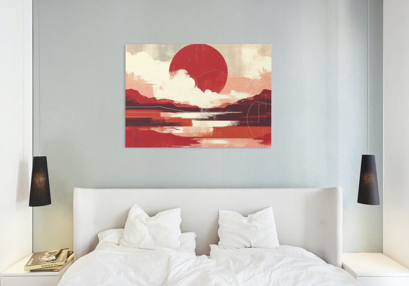 Canvas Wall Art: Red Moon