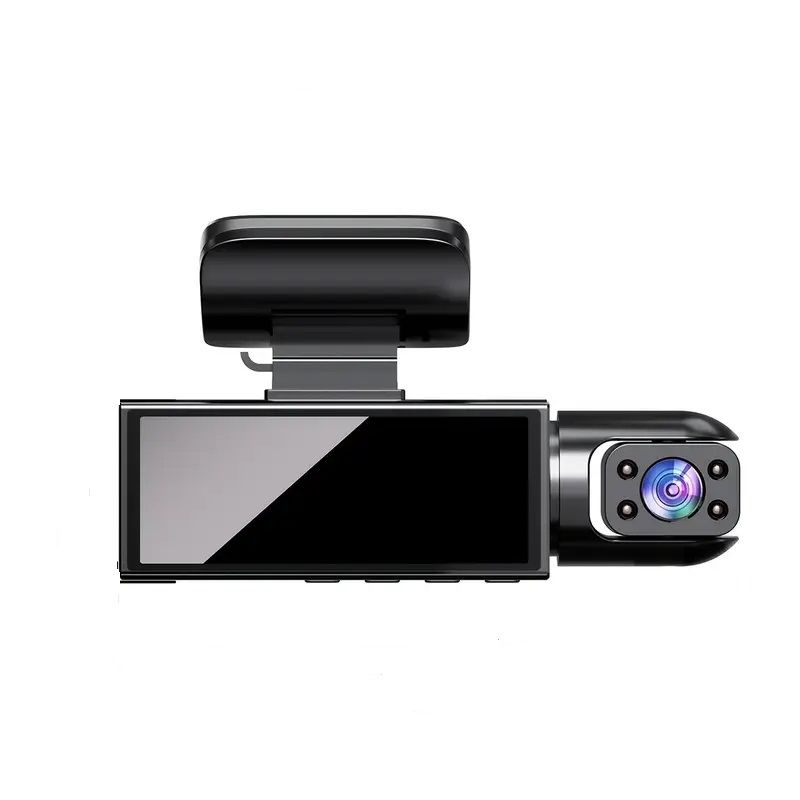 1080P Dual Channel Car DVR W/ Wide-Angle Front & Inside Camera Night Vision