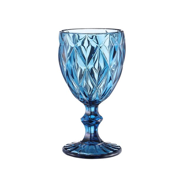 6 Pieces Stylish Blue Wine Glasses For Decor